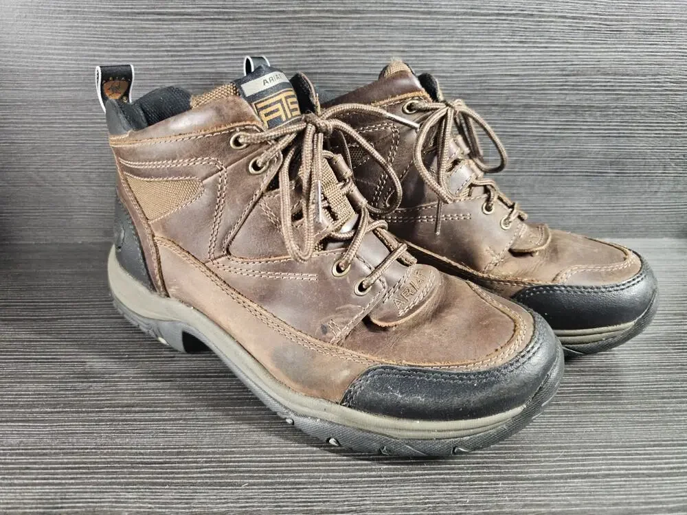 Ariat ATS Terrain Boots Mens 8.5EE Brown Leather 10002182 Hiking Outdoor Work